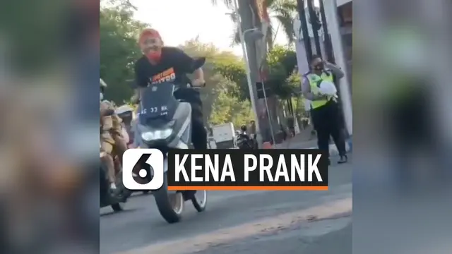 VIDEO: Polisi Kena Prank, Mau Tilang Motor Ternyata Sepeda