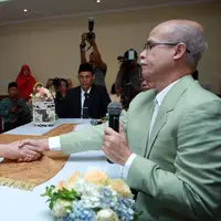 Prosesi Akad Nikah Risty Tagor & Stuart Collin, berlangsung di Hotel Novotel Bogor, Jawa Barat, Minggu (19/4)