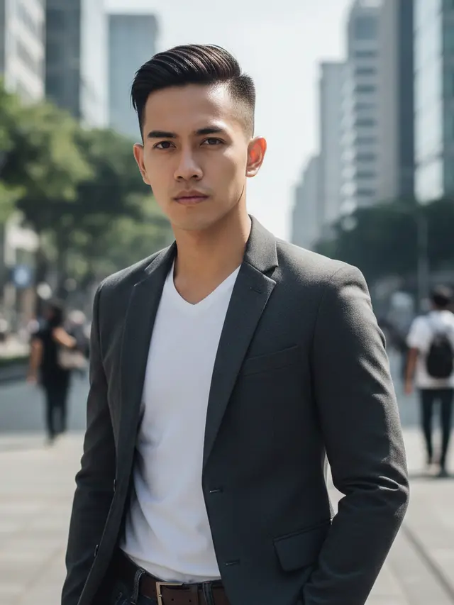 Model Rambut Pria Pendek Rapi Korea (Foto: Gemini AI)