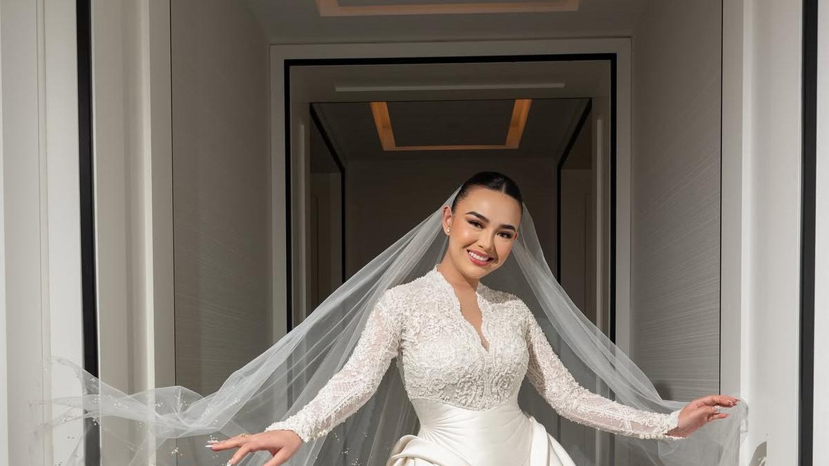 Pesona Manglingi Amanda Manopo Dibalut Ball Gown Lace Putih di Hari Pernikahannya Bersama Kenny Austin