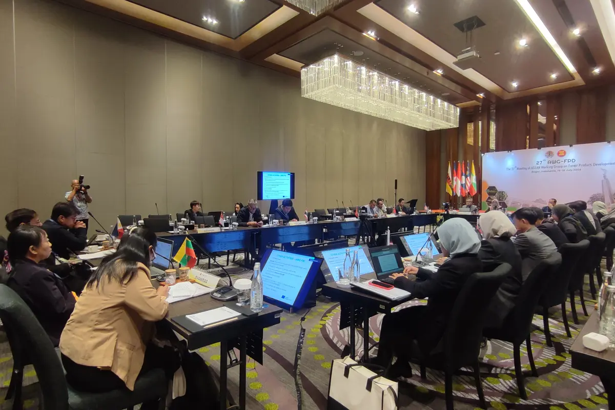 The Twenty-Seventh ASEAN Senior Officials on Forestry (ASOF27) and its related meetings diselenggarakan pada 15-19 Juli 2024 di Bogor. (Liputan6.com/Achmad Sudarno)