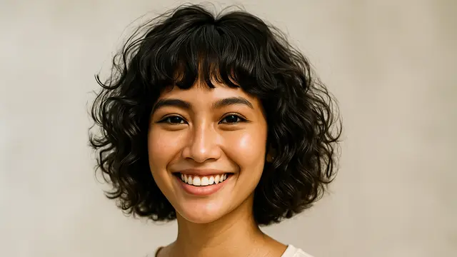 Model Rambut Curly Bob untuk Rambut Keriting/Ilustrasi gambar oleh AI