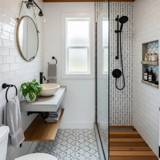 Desain Kamar Mandi Kecil tapi Fungsional untuk Rumah Mini (Image by Gemini AI)