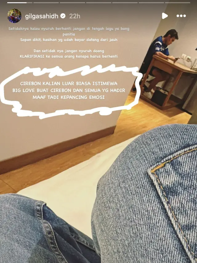 Unggahan Gilga Sahid. (Foto: Dok. Instagram @gilgasahidh)