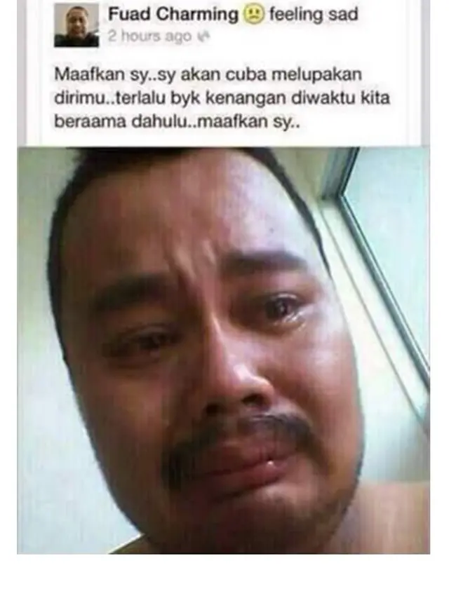 6 Status Facebook Cowok Dewasa Patah Hati Ini Kocak, Pamer Kesedihan