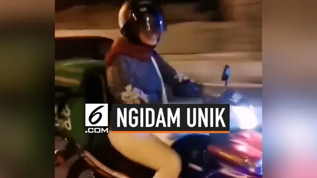 VIDEO: Unik, Ibu Hamil Ngidam Jadi Driver Ojol