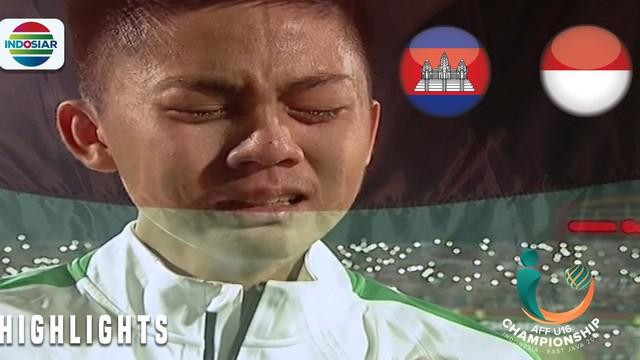 Berita video momen mengharukan Timnas Indonesia U-16 di Piala AFF U-16 2018 saat menyanyikan lagu "Indonesia Raya".