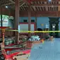 Penampakan lokasi kejadian tewasnya 4 orang korban dalam satu keluarga seniman di Rembang. (Liputan6.com/Ahmad Adirin)