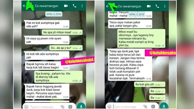 Memberikan keluhan kepada driver dengan alasan yang tak masuk akal atau pun ngotot juga tidak manusiawi.