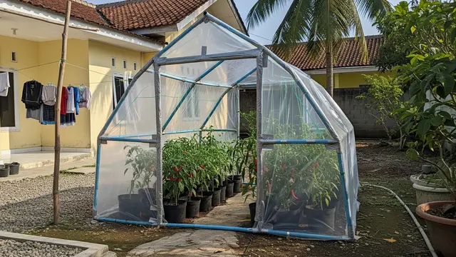 Ide Greenhouse Mini Hemat Biaya untuk Kebun Cabai Rumahan