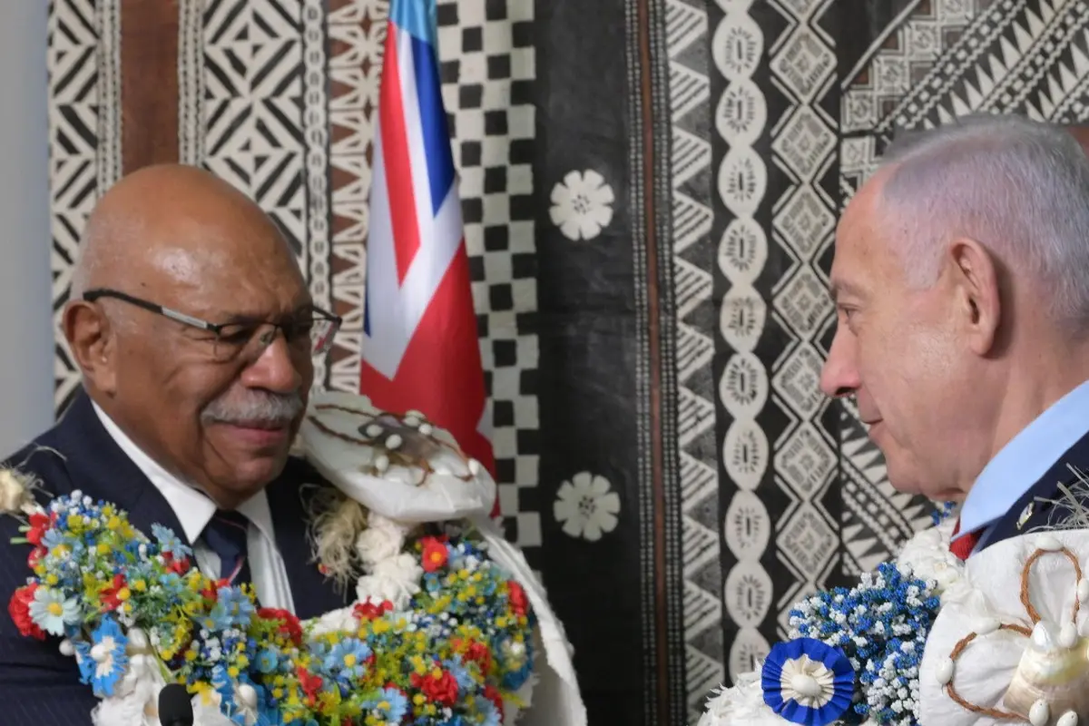 PM Israel Benjamin Netanyahu dan PM Fiji Sitiveni Rabuka.