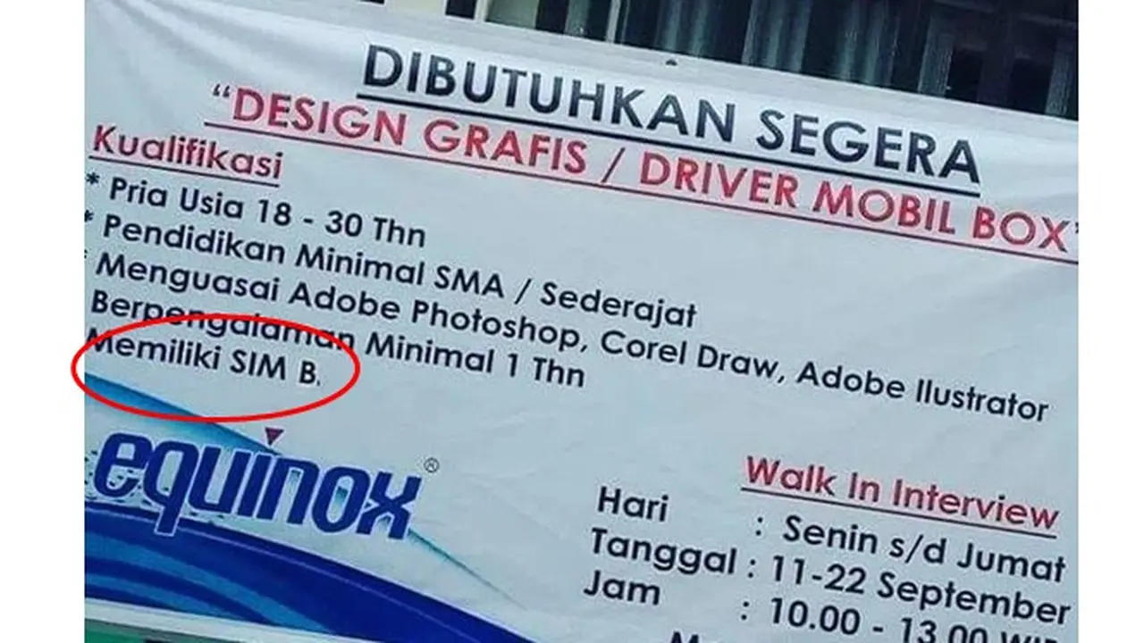 6 Syarat Lowongan Kerja Ini Unik Banget, Bikin Pelamar Senyum Tipis