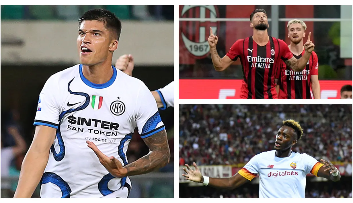 Foto-foto kolase pemain yang baru saja dibeli langsung menujukkan kualitasnya sebagai pemain top di Liga Italia. (Foto: AP & AFP)