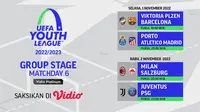 Link Live Streaming UEFA Youth League 2022 Week 6 di Vidio : Duel Grup C, E dan H