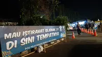 Posko Pelayanan Mudik untuk Pemotor di Kedungwaringin Bekasi. (Ady Anugrahadi/Liputan6.com).