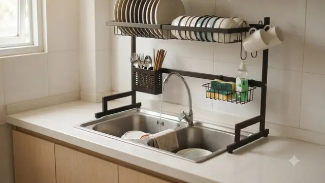 Ide Sekat Area Cuci Piring untuk Dapur Kecil