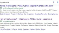 Cari Toyota Avanza di Google Malah Muncul Iklan All New Livina (Ist)