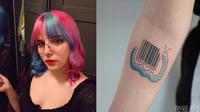 Perempuan Ini Tato Barcode Kaleng Minuman di Lengan (Sumber: Inatagram/mycringe.shit & fellertattoo)