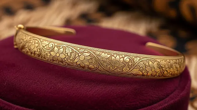 Gelang Ukir Motif Flora: Pesona Feminin yang Abadi