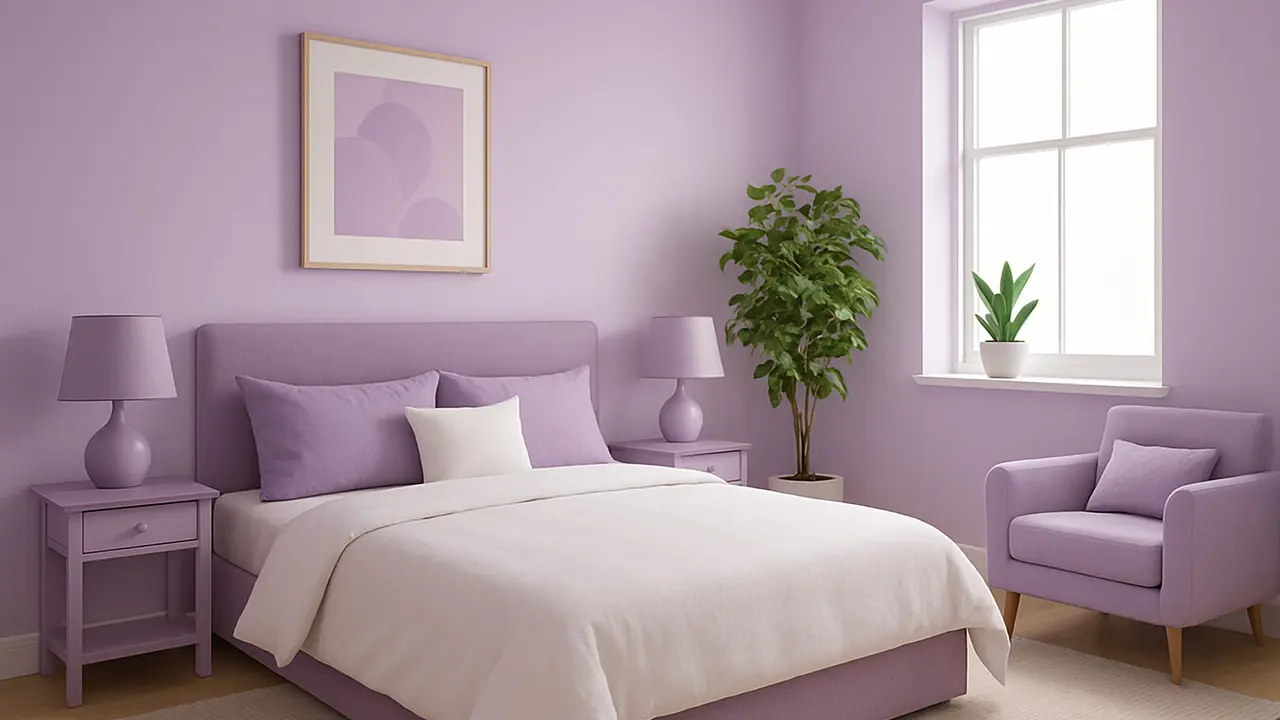 Inspirasi Cat Kamar Warna Ungu (Image by ChatGPT)