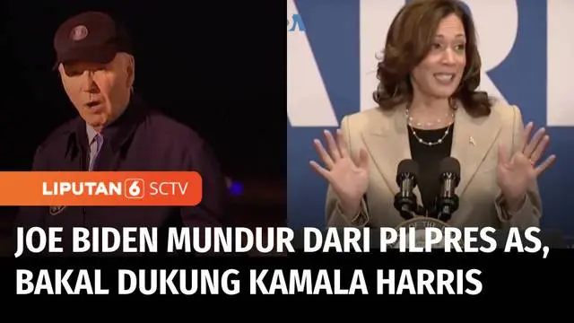 Seputar Pilpres Amerika Serikat, Presiden Amerika Serikat Joe Biden mengakhiri pencalonan dirinya untuk masa jabatan kedua dalam Pilpres Amerika Serikat dan mendukung Kamala Harris sebagai kandidat calon presiden Partai Demokrat.