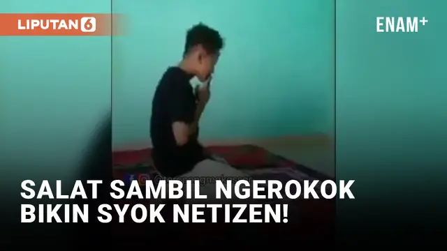 VIDEO: Edan! Pria Ini Salat Sambil Ngerokok
