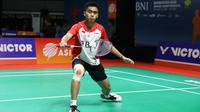 Aksi Tunggal putra Indonesia, Hendry Leander di ajang BNI Badminton Asia Junior Championship 2024. (Dok PBSI)