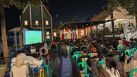 Semangat Membara di Oasis Sukabumi, Ratusan Suporter Padati Nobar Timnas vs China