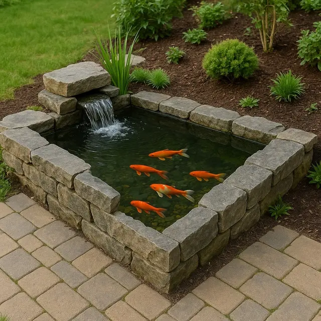 Model Kolam Ikan dan Taman Minimalis di Lahan Sempit