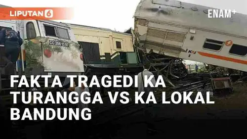VIDEO: Fakta Kecelakaan KA Turangga vs KA Lokal Bandung Raya, Adu Banteng di Rel Tunggal