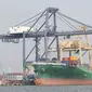 Suasana aktivitas bongkar muat barang ekspor impor di Pelabuhan Tanjung Priok, Jakarta, Senin (17/7). Badan Pusat Statistik (BPS) melaporkan kinerja ekspor dan impor Indonesia mengalami susut signifikan di Juni 2017. (Liputan6.com/Angga Yuniar)