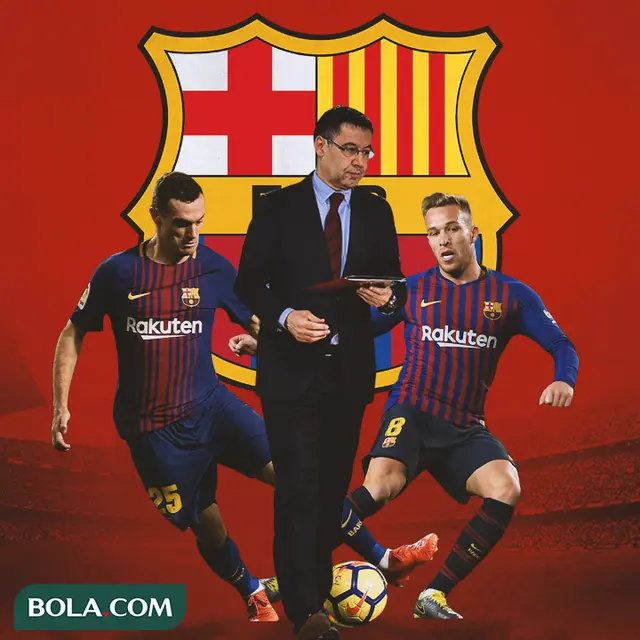 Barcelona - Thomas Vermaelen, Josep Maria Bartomeu, Arthur Melo