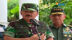 Panglima TNI Marsekal Hadi Tjahjanto mengunjungi Presiden Jokowi di Istana Bogor, Jawa Barat, Kamis, 14 Desember 2017.