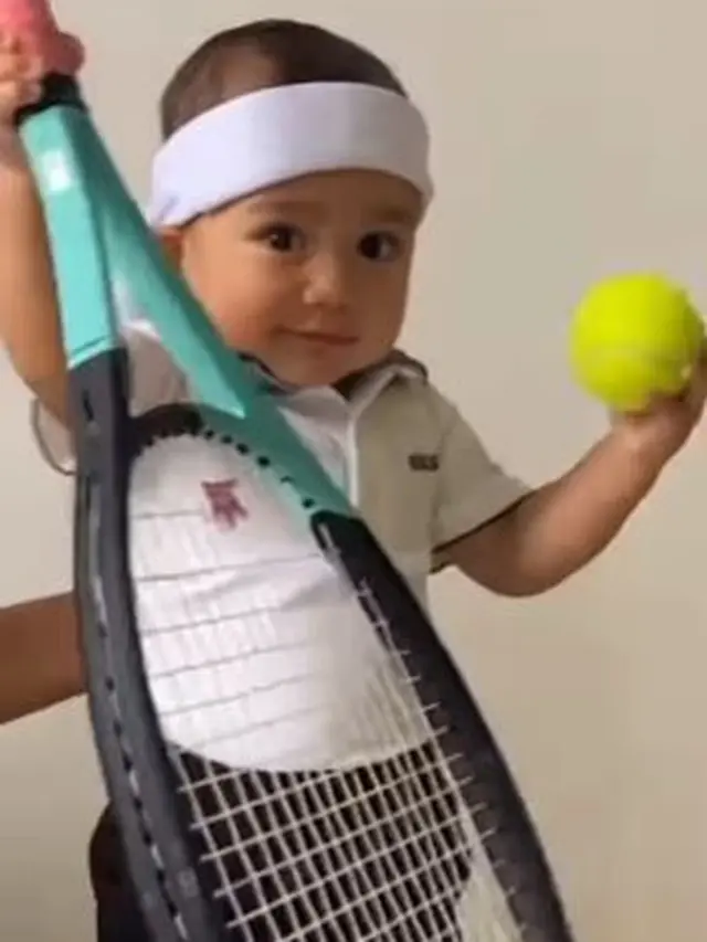 6 Potret Rayyanza 'Cipung' Tampil Sporty, Terbaru Bak Pemain Tenis