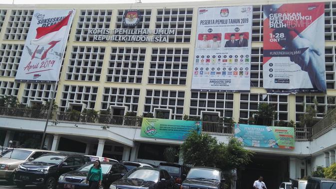 Gedung KPU RI. (Liputan6.com/Raden Trimutia Hatta)