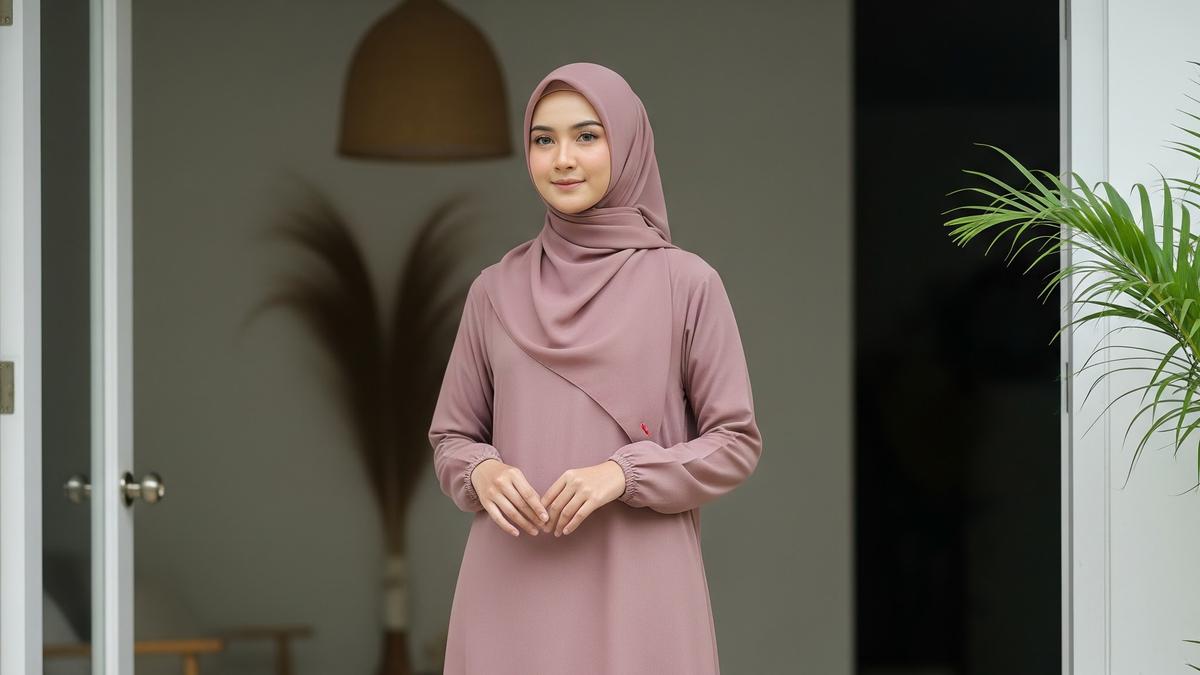 7 Inspirasi Gamis Warna Mauve &amp; Champagne yang Enggak Bikin Gerah Seharian saat Ramadan dan Lebaran 2026