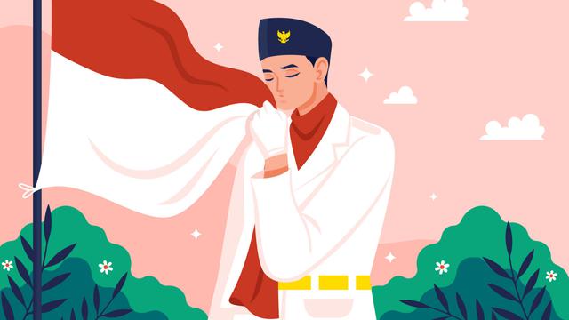 Ilustrasi Paskibraka, upacara bendera