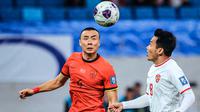 Kekalahan dari China menjadi yang pertama dialami timnas Indonesia pada persaingan Grup C putaran ketiga kualifikasi Piala Dunia 2026 zona Asia. (Foto oleh AFP/China OUT)