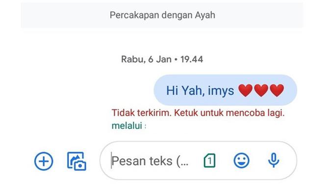 Chat Anak ke Mendiang Ayah (Sumber: Twitter//sanflwrrr/
