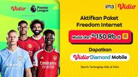 IM3 dan Vidio Tawarkan Paket Bundling Premier League. Credit: Vidio