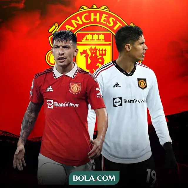 Manchester United - Lisandro Martinez dan Raphael Varane