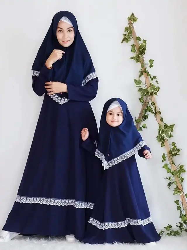 Ilustrasi gamis couple ibu dan anak