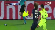 Paris Saint-Germain vs Barcelona Leg Pertama Liga Champion. Skor akhir 1 - 3 bagi tim tandang.