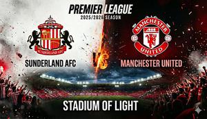 Sunderland vs Manchester United. (Bola.com/Gemini AI/Benediktus Gerendo Pradigdo)