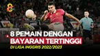 Berita motion grafis delapan pemain dengan bayaran tertinggi di Liga Inggris 2022/2023. Termasuk gelandang tangguh Manchester United, Casemiro.