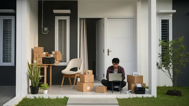 Usaha Depan Rumah Type 36 Modal Kecil (Image by Gemini AI)