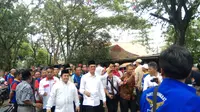 Wali Kota Palembang Harnojoyo dan Wakil Wali Kota Palembang Fitrianti Agustinda menjadi salah satu peserta Pilkada Palembang 2018 (Liputan6.com / Nefri Inge)