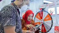 Bank DKI tunjukkan dukungan terhadap program inklusi keuangan digital yang dicanangkan Pemerintah, dengan turut serta pada Festival Ekonomi Keuangan Digital Indonesia (FEKDI) tahun 2023 yang diadakan di Jakarta Convention Center pada tanggal 8-10 Mei 2023. (Dok. Bank DKI)