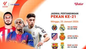 Simak Jadwal Live Streaming La Liga Pekan Ke-21, Tayang di Vidio