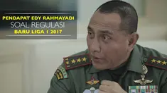 Ketua Umum PSSI, Edy Rahmayadi memberikan penjelasan soal regulasi baru di Liga 1 saat diwawancara Bola.com di Makostrad.